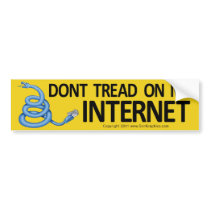 Don't Tread on My Internet! Bummpersticker Bumper Stickers