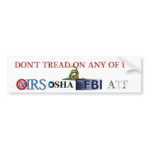 Don't Tread on US Bumper Sticker