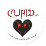 Don't Trust Cupid Stickers