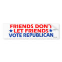 Don't Vote Republican bumper stickers