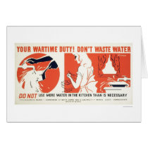 Don't Waste Water Kitchen WPA cards