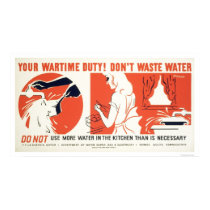 Don't Waste Water Kitchen WPA posters by lc_wpa Don't Waste Water Kitchen WPA posters