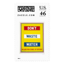 Don't Waste Water WPA Stamps