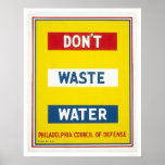 Don't Waste Water WPA Poster