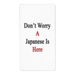 Don't Worry A Japanese Is Here Personalized Shipping Labels