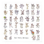 Don't Worry Be Hoppy Square Poster posters