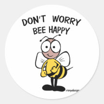 Don't Worry Bee Happy Stickers