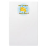 Don't Worry I have Cheese - Gradient Custom Stationery
