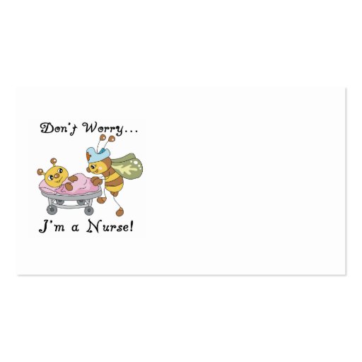 Don't Worry I'm a Nurse T-shirts and Gifts Business Card Template (back side)