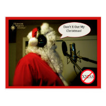 Don't X Out My Christmas postcard postcards