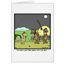 Don't you dare: Rooster Cartoon Greeting Cards