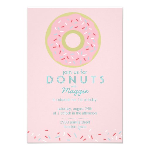 Donut Party Invitation (front side)