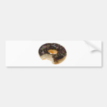 Donut with a bite off bumper sticker