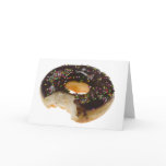 Donut with a bite off greeting card