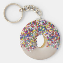 donut with sprinkles key chains