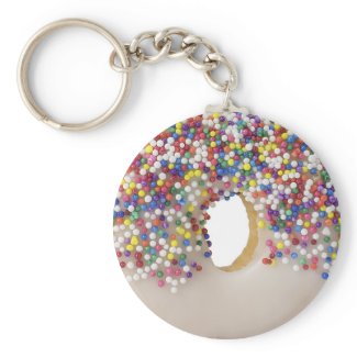 donut with sprinkles keychain