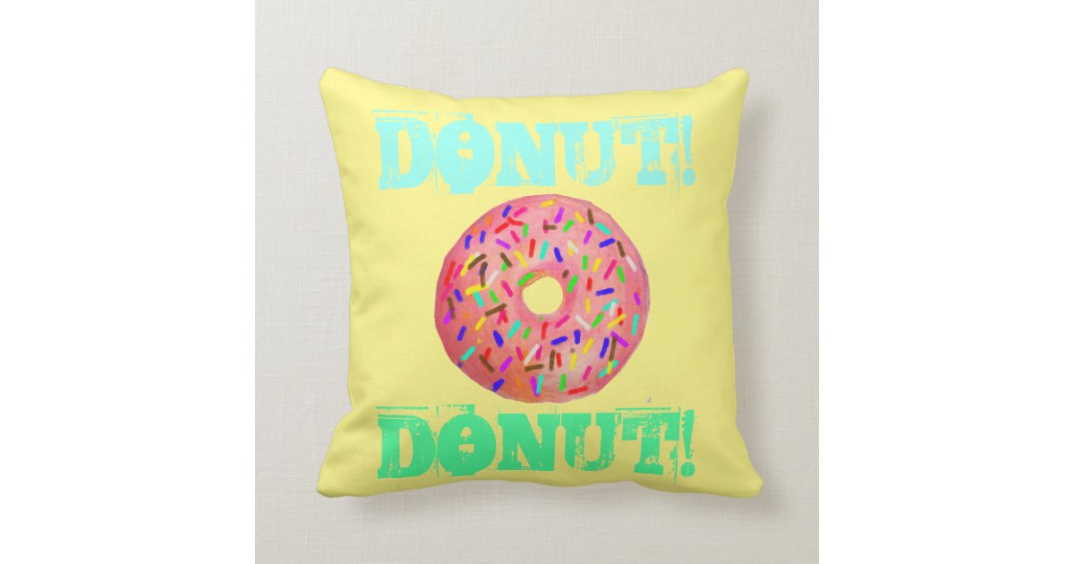 donut throw pillow