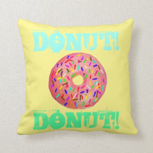 donut throw pillow