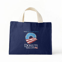 Donuts and Bacon: Taste we can Believe in - blue Canvas Bag