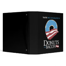 Donuts and Bacon: Taste we can Believe in - blue Vinyl Binders
