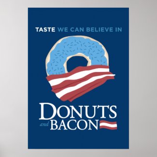 Donuts and Bacon: Taste we can Believe in - blue Print