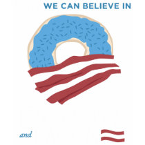 Donuts and Bacon: Taste we can Believe in - blue t-shirts