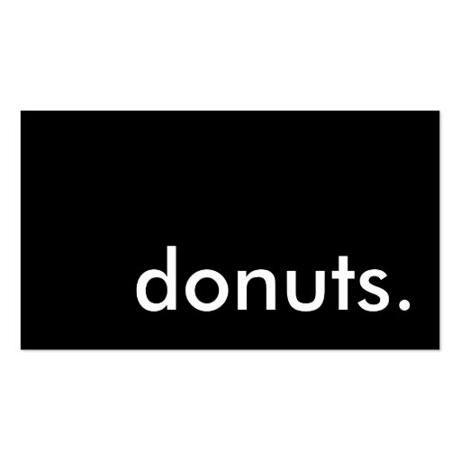 donuts. (color customizable) business card template