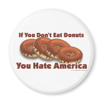 Donuts For America Refrigerator Magnet