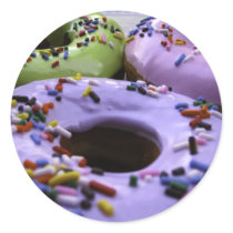 Donuts Round Stickers