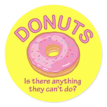 Donuts Round Sticker