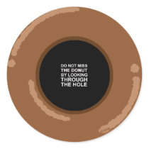 Donut's wisdom round stickers