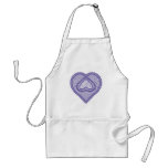 Doodle and lace heart 1 purple aprons