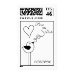 Doodle Bird Save the Date Stamp