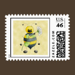 Doodle Bug Bumble Bee Postage Stamp