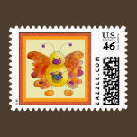 Doodle Bug Butterfly Postage Stamp stamps