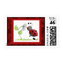 Doodle Bug Ladybug Postage Stamp