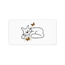 Doodle Cat Personalized Address Labels