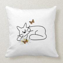 Doodle Cat Pillow