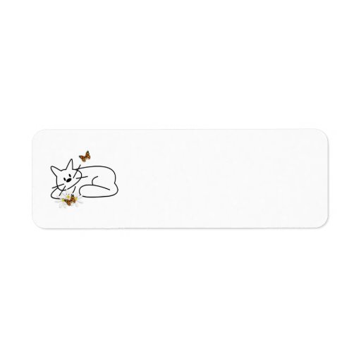 Doodle Cat Return Address Labels