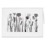 doodle flowers greeting card