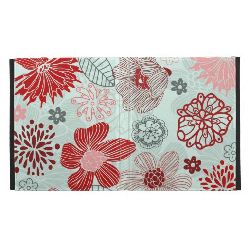 doodle flowers iPad cases