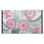 doodle flowers iPad folio cases