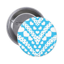 Doodle heart3 blue pinback button