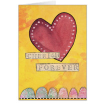 doodle Heart Valentines Day Card cards