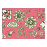 Doodle in Pink and Olive Greeting Card