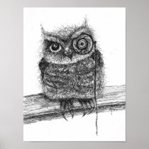 Doodle Owl Print