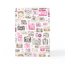 Doodle photo camera vintage card (blanco inside)