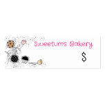 doodle sketch bakery sweets flowers gift tags business card template