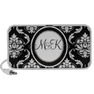 Doodle Speaker Elegant Damask Monograms Wedding doodle