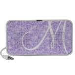 Doodle Speaker - Monogram Purple Glitter Disco